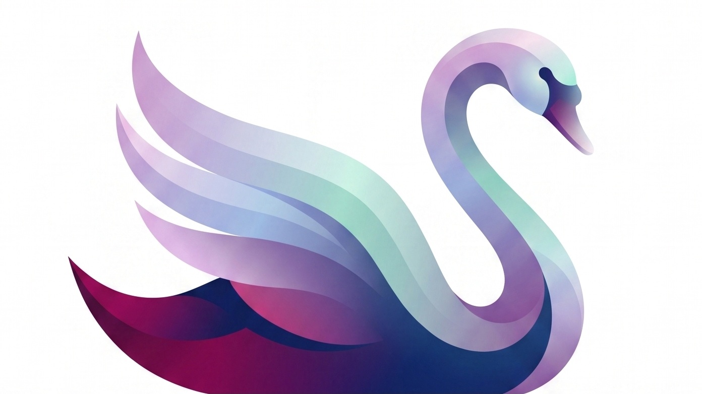 Swan illustration, the emblem of Statistics The Easier Way With R